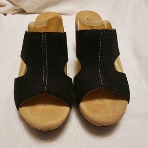 Clarks Leather Wedge Sandal